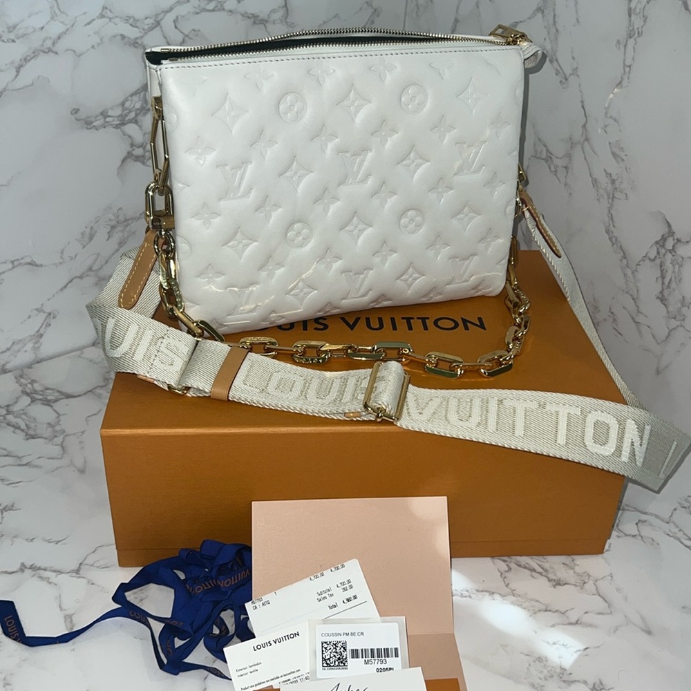 Louis Vuitton Coussin PM in Cream